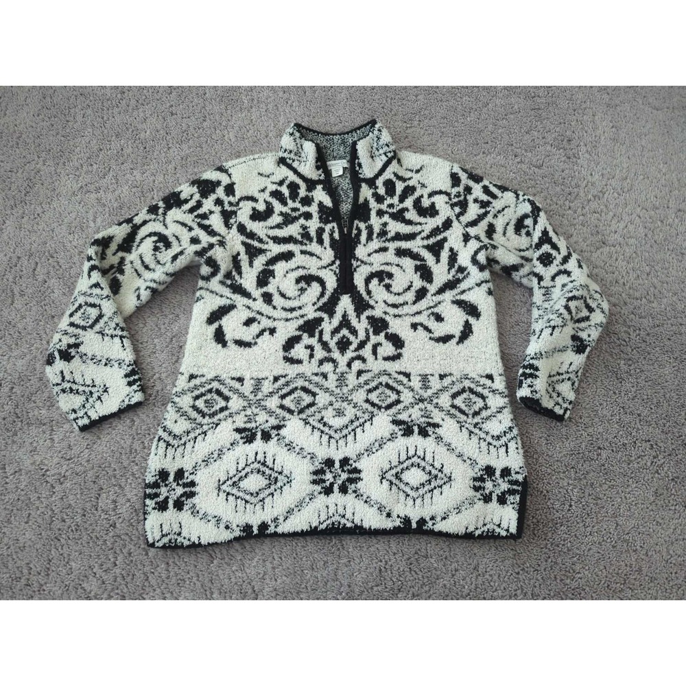 Coldwater Creek Sweater Womens PM PETITES Nordic Geometric Alpine Lodge